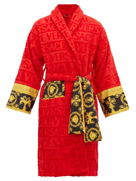 versace bath robe men|versace men's bathrobe sale.